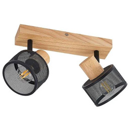Lindby - Evinora 2 Lampa Sufitowa Black/Wood
