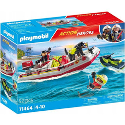 Playmobil Łódź straży pożarnej z skuterem wodnym 71464