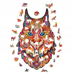 Puzzle Drewniane Dla Dorosłych Kolory Kot M