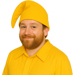 Czapka skrzata smerfa żółta - 1 szt.