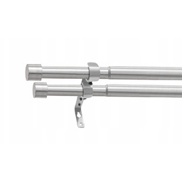 Karnisz Teleskopowy Regulowany Karnisz Podwójny Metalowy 120-230CM Stalowy