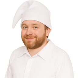 Czapka skrzata smerfa biała - 1 szt.