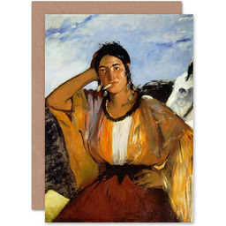 Edouard Manet kartka z pozdrowieniami z papierośnicą, delikatna
