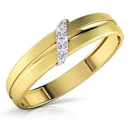 Złota Obrączka Ozdobiona Brylantami