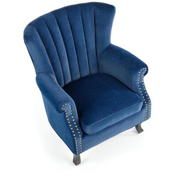 Fotel wypoczynkowy velvet granatowy Titan