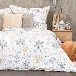 4Home Pościel flanelowa Frosty snowflakes, 140 x 220