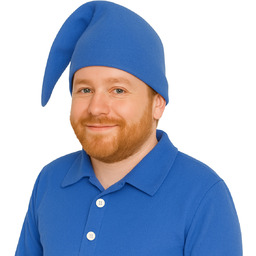 Czapka skrzata smerfa niebieska - 1 szt.