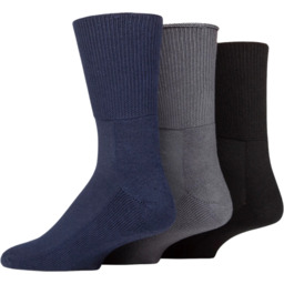 IOMI 3PACK Skarpety bezuciskowe, bambusowe, dla diabetyków, Bamboo,