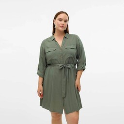 VERO MODA PLUS SIZE SUKENKA KOSZULOWA Z PASKIEM