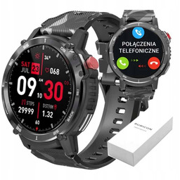 Smartwatch Rubicon czarny męski sportowy zegarek