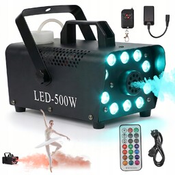 Wytwornica Dymu Mgły Zadymiarka Maszyna Led Rgb