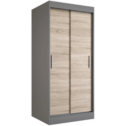 Edinos Z Szafa przesuwna antracyt + dąb sonoma