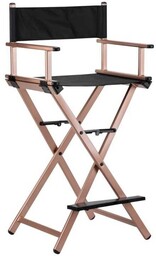 Krzesło do makijażu Activeshop Alu różowe złoto