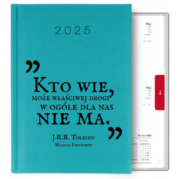 KALENDARZ TURKUSOWY A5 2025 PREZENT Z WŁADCA PIERŚCIENI