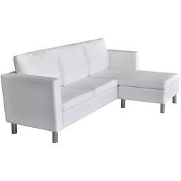 Edinos Biała elegancka sofa 3-osobowa C9-Z78