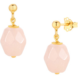 Złote kolczyki awenturyn naturalny