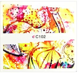 Naklejki wodne do paznokci ornamenty C-102