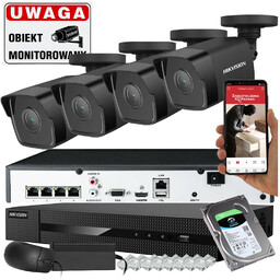 Zestaw do monitoringu 4x kamera IP Hikvision IPCAM-B5