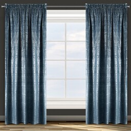 Design 91 Zasłona 140x270 Cypr garnatowa srebrna welurowa