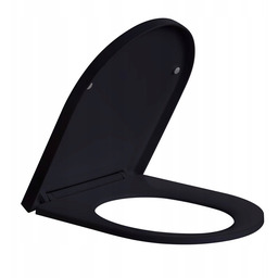 Deska Sedesowa Wc Wolnoopadająca CV-BL-02 Czarna Duroplast