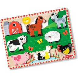 Melissa and Doug Farm Wooden Chunky Puzzle (8