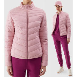 Kurtka Damska 4F Pikowana Puchowa Przejściowa Różowa 4FWSS24TDJAF350