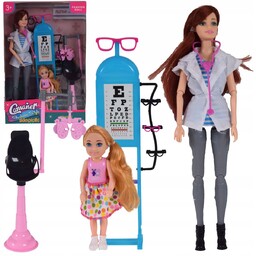 LALKA OKULISTA ZABAWKI DLA DZIECI DZIEWCZYNEK AKCESORIA GABINET