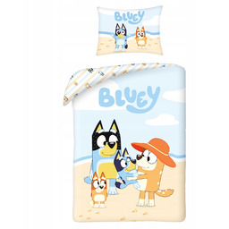 Pościel bawełna 140x200+1p70x90 Bluey wakacje