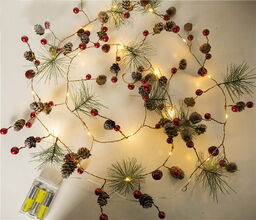 Xmas wreath - lampki świąteczne LED, 20 lampek