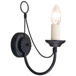 Elstead Lighting Kinkiet ścienny świecznikowy Carisbrooke CB1-BLACK Elstead
