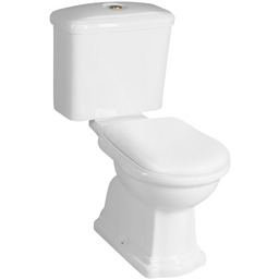 RETRO kompakt WC, odpływ pionowy, biały-brąz WCSET13-RETRO-SO ZIMOWA