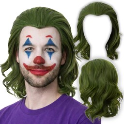 PERUKA JOKERA ZIELONE WŁOSY KLAUN JOKER COSPLAY STRÓJ
