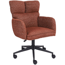 Krzesło biurowe Aria, regulowane, obrotowe, rude