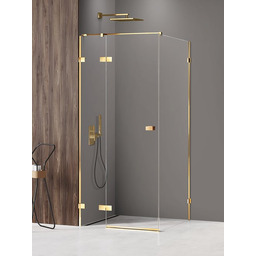 Złota kabina prysznicowa lewa 90x100 EXK-1662 Avexa Gold