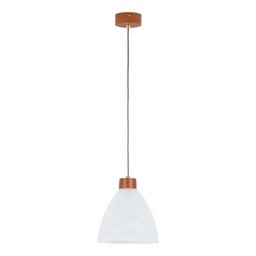 Lampa wisząca zwis drewniana EVO drewno/biały śr. 23cm