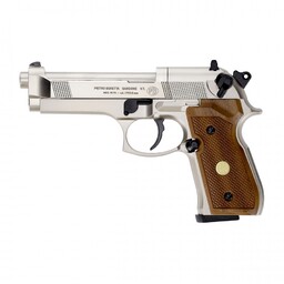Pistolet wiatrówka Beretta M92 FS nickel/wood 4,5 mm