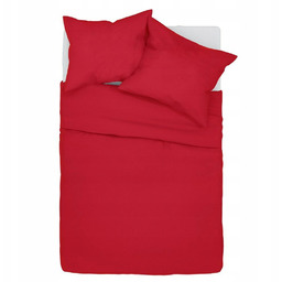 Pościel 140x200 czerwona jednobarwna Simply