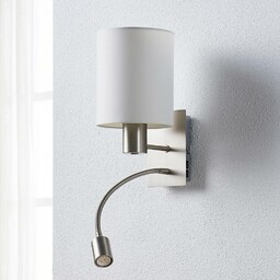 Lampka ścienna Lindby Shajan, 29 cm, tekstylna, E27,