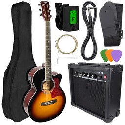 V-TONE Gitara elektroakustyczna Eag Set SB + wzmacniacz