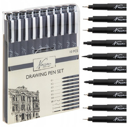 Cienkopisy Czarne Pisaki Mazaki Kreślarskie Do Szkicowania Zestaw