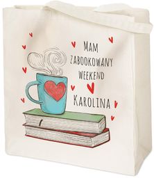 Torba bawełniana ekotorba z nadrukiem dla mola książkowego