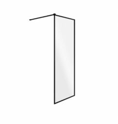 Czarna kabina prysznicowa Walk In 90 cm Toca