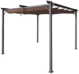 Brązowa pergola tarasowa La Palma 3x3m Garden Point
