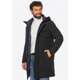 Męska kurtka puchowa z kapturem czarna