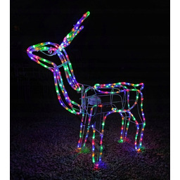 Duży Renifer Led 125CM XXL Kolorow Z Ruchomą