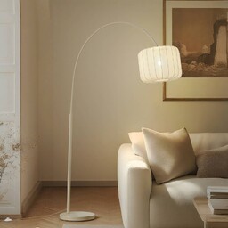 Lampa łukowa - lampa stojąca Helin Lindby, kremowy