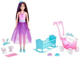 Lalka Barbie Skipper Z Wózkiem I Bobasami Owieczki