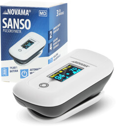 NOVAMA SANSO Pulsoksymetr napalcowy, kompaktowy z ekranem OLED