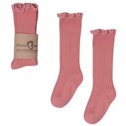 Mama''s feet Podkolanówki Mono Baby Brudny Róż 0-1