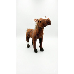 PLUSZOWY KOŃ MASKOTKA DUŻY 50CM BRĄZOWY KONIK PRZYTULANKA